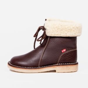 Duckfeet Arhus Boots Size 9 39 In Chocolate Brown Leather Sheep's Wool Lining
